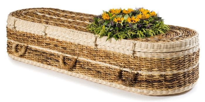 Banana Round Wicker Coffins by Carl Hogg Funerals Golborne