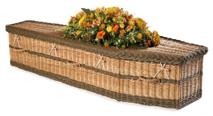 Willow English - Buff And Brown Wicker Coffins by Carl Hogg Funerals Golborne